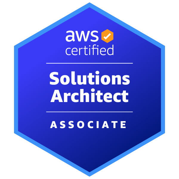 AWS Solutions Architect certification badge