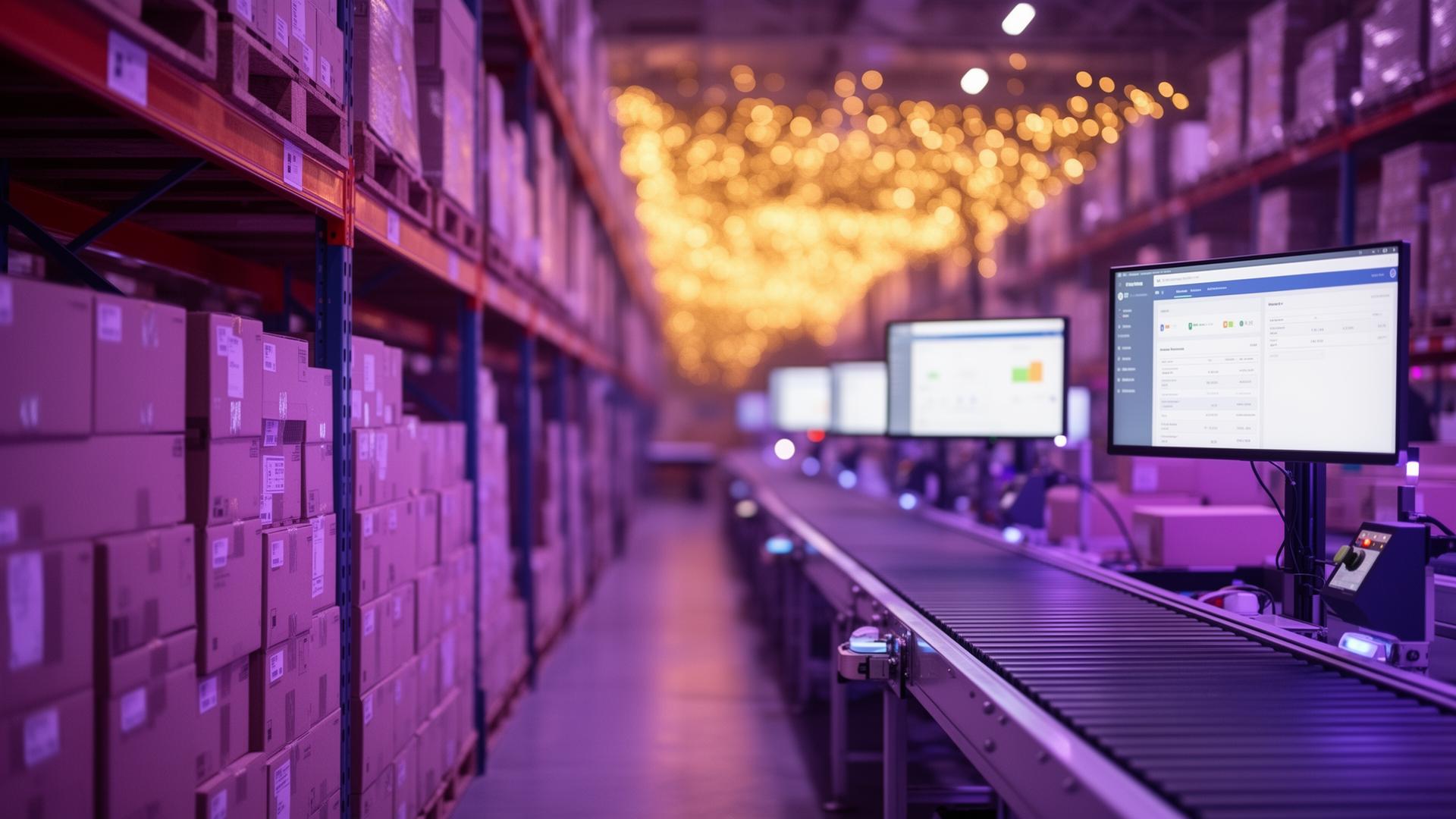 Consumer goods warehouse and distribution centre with AI-powered customer support and logistics automation