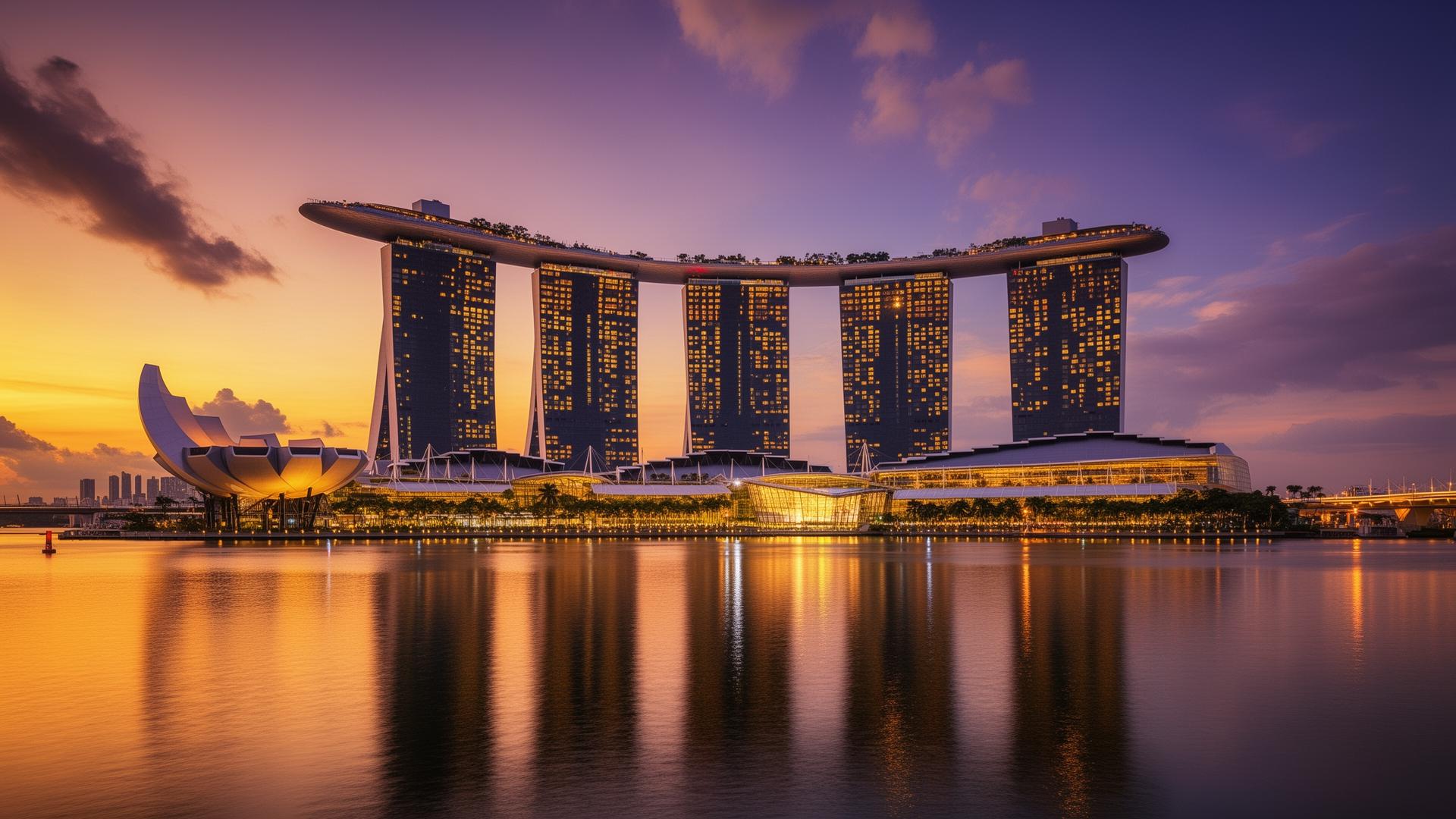 Marina Bay Sands at night, the city skyline where the Infini-T Awards were presented