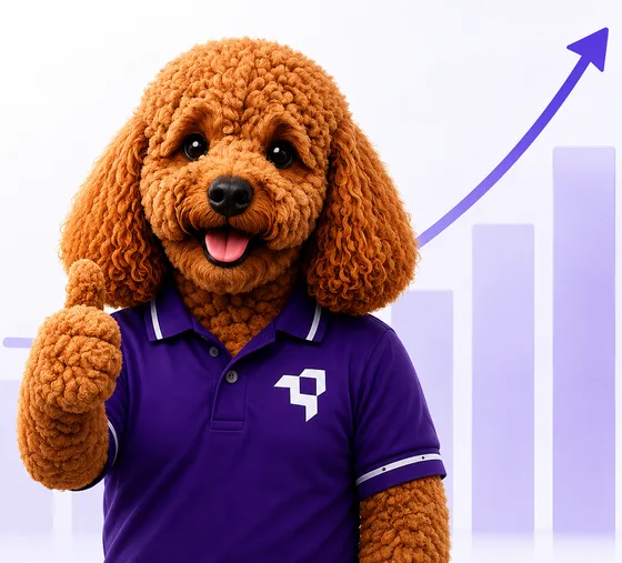 MRD mascot celebrating business growth