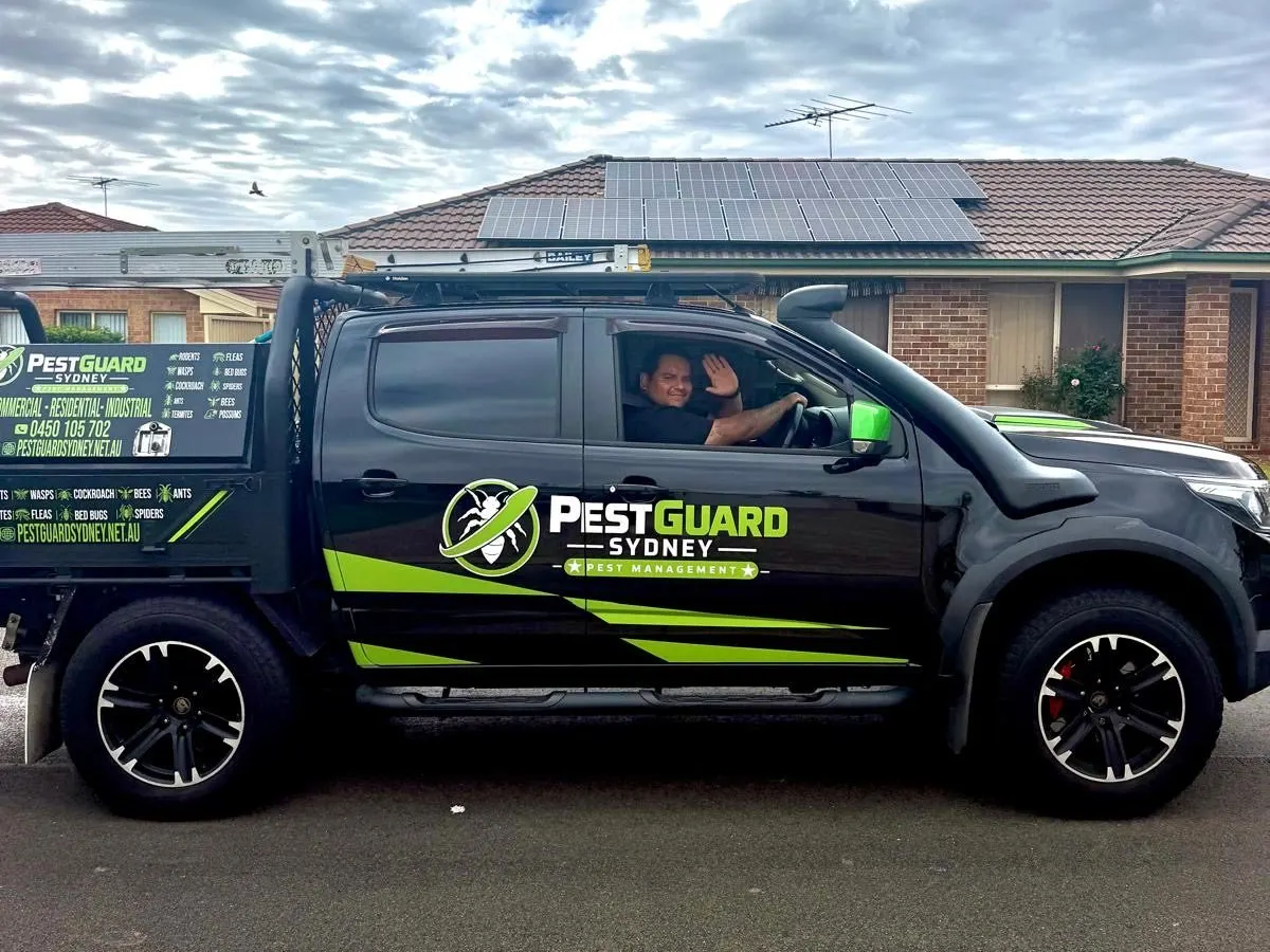 JP from PestGuard Sydney in his branded pest control ute