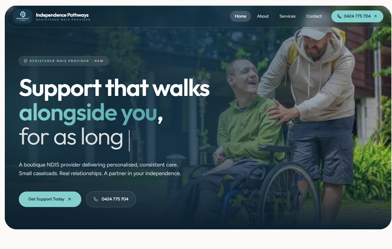 Independence Pathways website screenshot